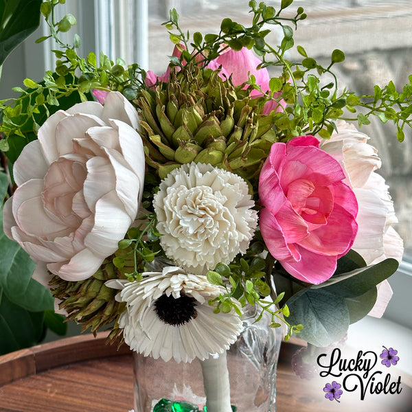 Pale Taupe Peony Bouquet